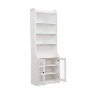 27.5 in. W x 14.1 in. D x 78.3 in. H Bathroom White Linen Cabinet