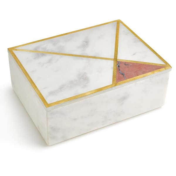 Chic Box Set of 3 with Brass Inlay