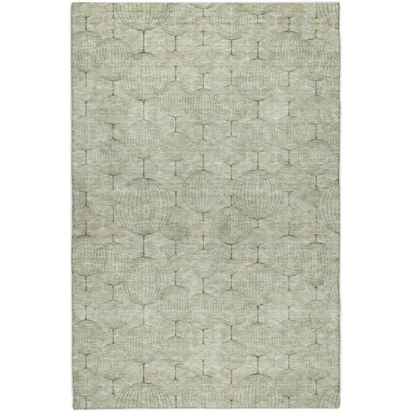 Dream Shag Premium Machine Washable Abstract ADS732 Aloe 9 ft. x 12 ft. Area Rug
