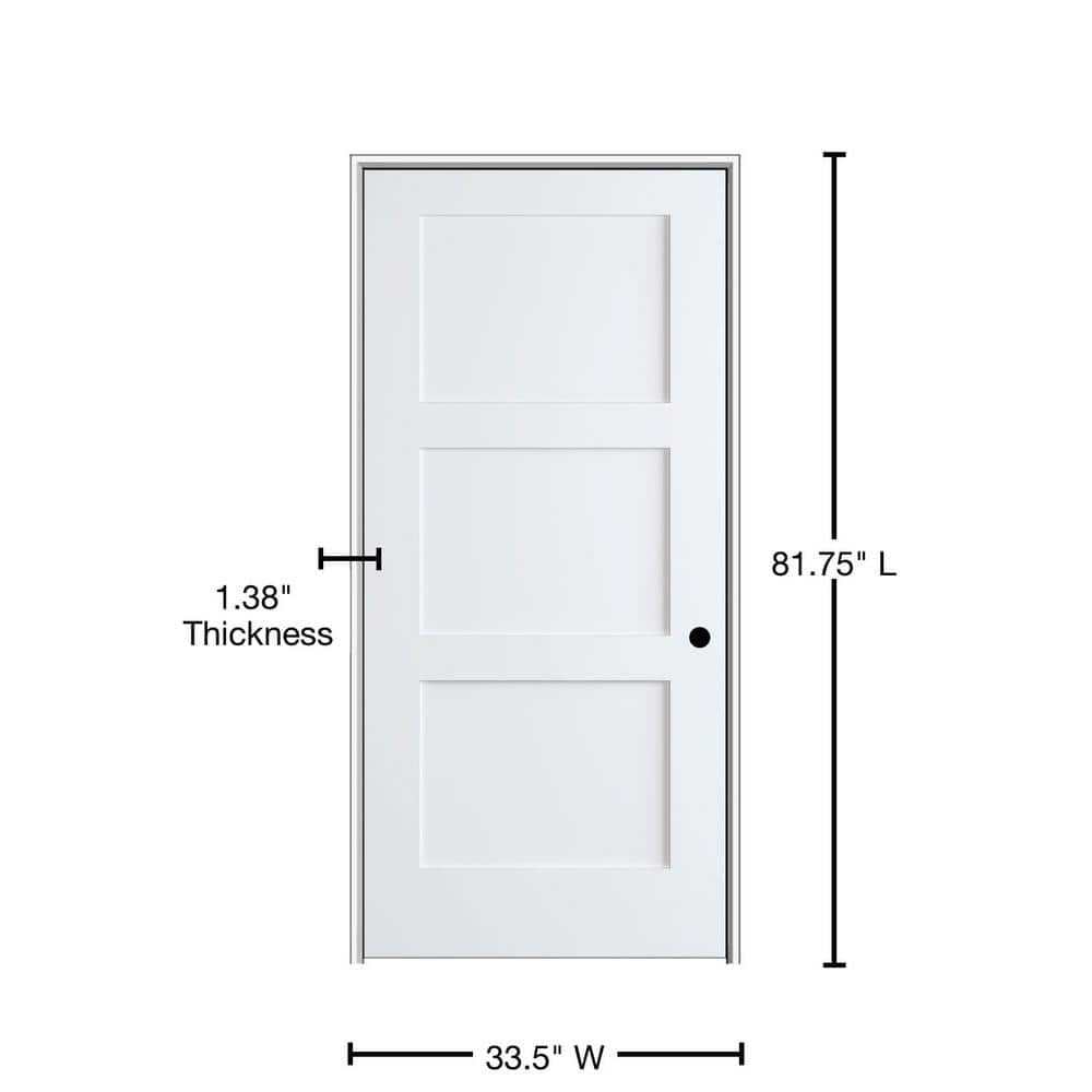 MMI DOOR Fiberglass 6-Panel Painted Exterior Door