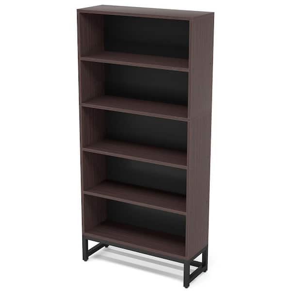 HOOBRO 3 Tier Bookshelf, Narrow Bookshelf, Record Storage Rack with Side  Fence, Wooden Free-Standing Shelf Units, Narrow Display Shelf for Living