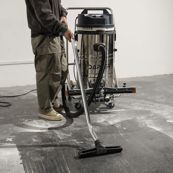 Heavy Duty 21 Gal. 6 Peak HP Stainless Steel 2 in 1 Shop Vacuum Wet Dry Vac with Filter, and Accessory Attachments