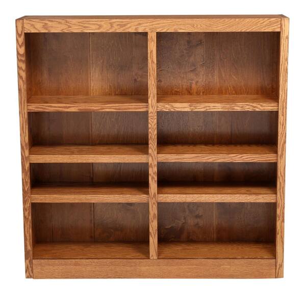 Concepts In Wood 48 in. Dry Oak Wood 8-shelf Standard Bookcase with Adjustable Shelves