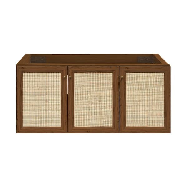 Swiss Madison Classe 48 in. Wall-Mounted Bath Vanity Cabinet Without Top in Brown Oak