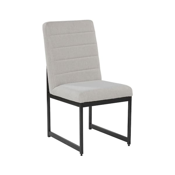 Tomtyn Black/Gray Polyester with Cushion Side Chair (Set of 2)