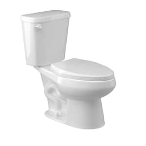 2-Piece 1.28 GPF Toilets Single Flush Round Softclose Toilet in White Seat Included 12 Rough-in Bath Toilet