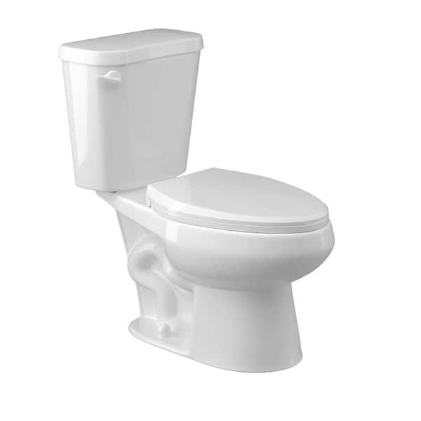 NTQ 2-Piece 1.28 GPF Toilets Single Flush Round Softclose Toilet in ...