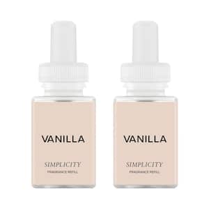 Vanilla by Simplicity - Fragrance Refill - Smart Vial - Dual Pack for Smart Fragrance Diffusers, up to 120 hrs. per vial