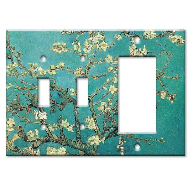 Art Plates Green 3-Gang 2-Toggle/1-Decorator/Rocker Wall Plate