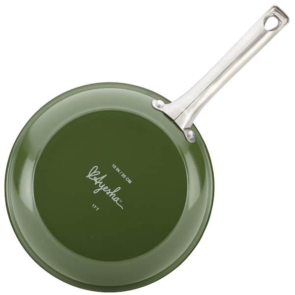 Ayesha Home Collection Porcelain Enamel Nonstick Cookware Set, 10-Piece,  Basil Green by Ayesha Curry is a perfect gift for any occasion