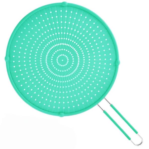 16 in. x 12 in. x 0.5 in. Silicone Splatter Screen with Heat-Resistant for Frying Pan and Everyday Cooking,Green(1-Pack)