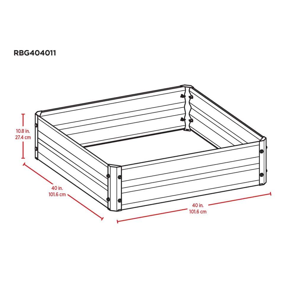 Galvanized Steel Raised Garden Bed for Outdoor Yard