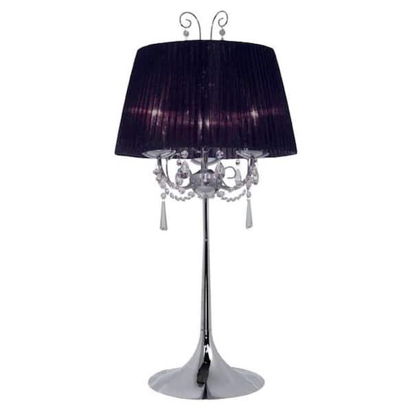 EGLO Diadema 29-1/2 in. 3-Light Chrome Table Lamp