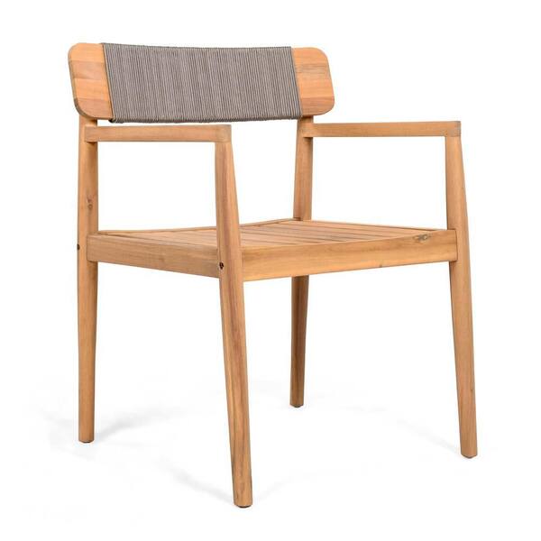 Outdoor Dining Chair (Set of 2), Outdoor Acacia Wood Dining Chair