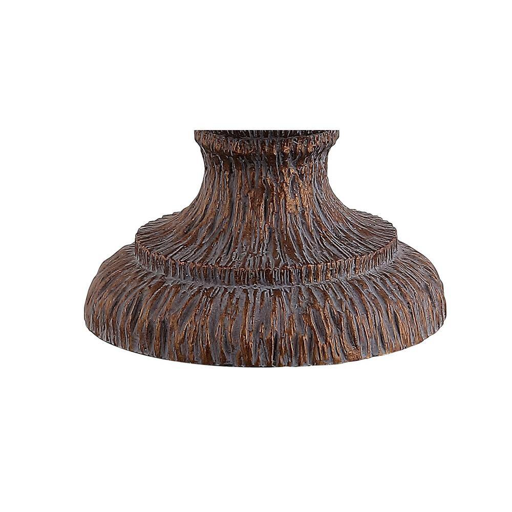 Scarlett 31" Faux Bois Resin LED Table Lamp with Linen Shade
