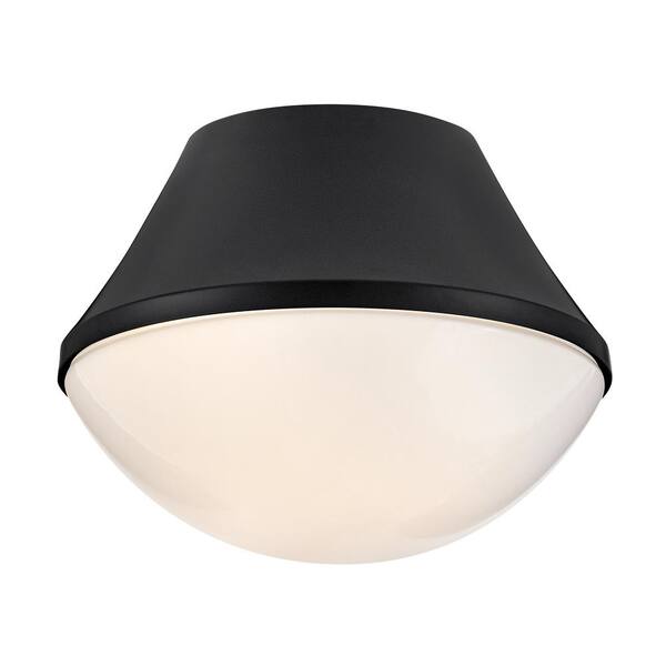 LARK - Haddie 11.0 in. 1-Light Black Flush Mount