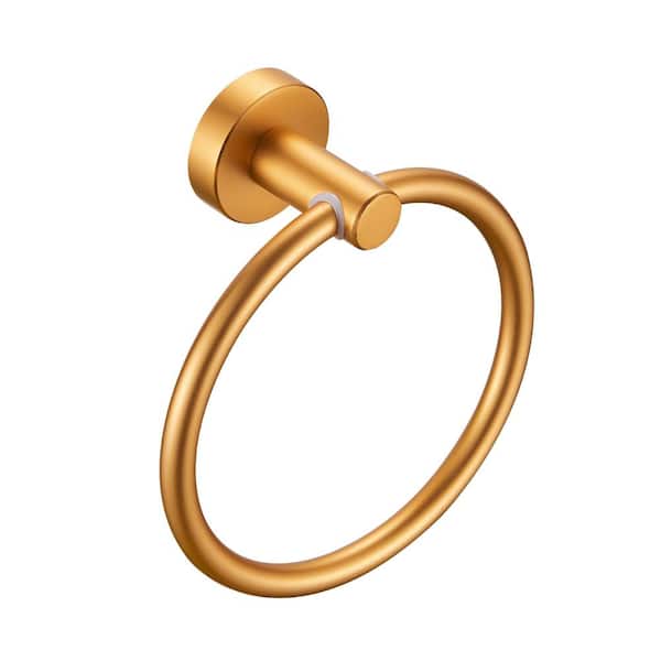 Zalerock Modern WallMounted Hand Towel Ring in Gold MJH004 The Home