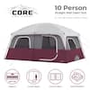 CORE Straight Wall 14 ft. x 10 ft. 10-Person Cabin Tent with 2 Rooms and  Rainfly in Red CORE-40067 - The Home Depot