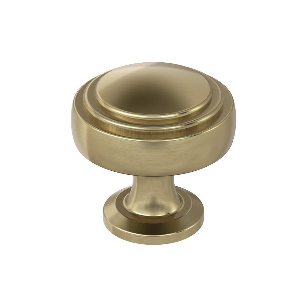 Amerock BP705-30 Porcelain Cabinet Knob Pulls – 3/4" White With Gold Stem, 2-Pack (Open Box)