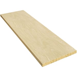 8 ft. L x 25 in. D Unfinished Birch Butcher Block Standard Countertop Solid Wood in with Square Edge