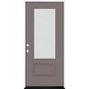 Steves & Sons Legacy 36 in. x 80 in. 3/4 Lite Rain Glass RHIS Kindling Finish Fiberglass Prehung Front Door SIP0000020860