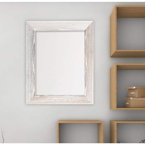 BrandtWorks 21.5 in. W x 26 in. H Restoration White Framed Wall