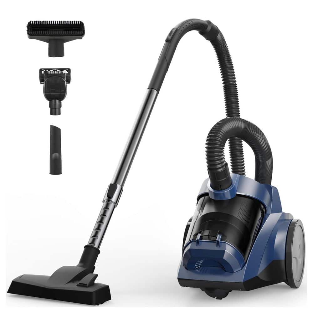 1600W Bagless Corded Canister Vacuum w 45KPa Suction, 4.5QT Dust Cup, Double HEPA for Carpet Hard Floor Pet Hair, Blue price history on PriceWatchPro