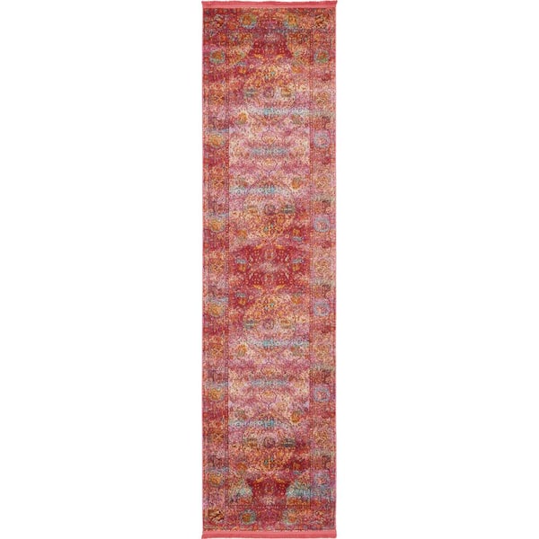 Unique Loom Baracoa Rumba Red 2' 7 x 10' 0 Runner Rug