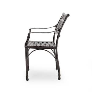 Ridgecrest Hammered Bronze Aluminum Outdoor Dining Chair (2-Pack)