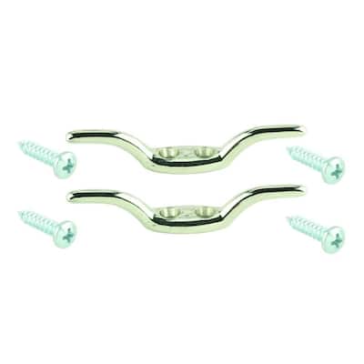 2-1/2 in. Chrome-Plated Rope Cleat (2-Pack)