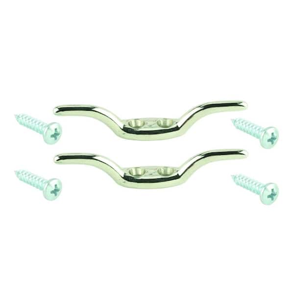 Everbilt 2-1/2 in. Chrome-Plated Rope Cleat (2-Pack)