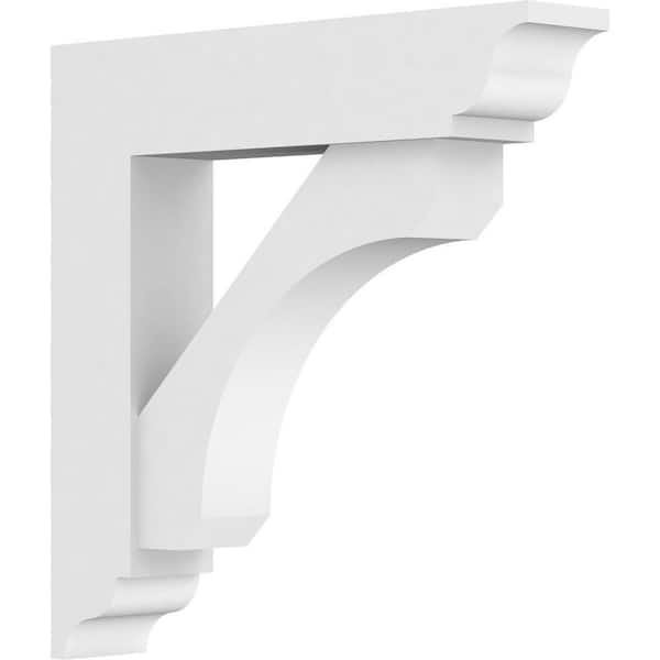 Ekena Millwork Standard Legacy 3 in. W x 16 in. H x 16 in. D Signature Urethane Polyurethane Bracket With Traditional Ends