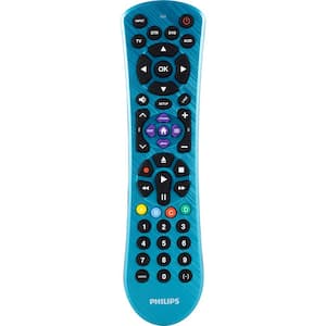 4-Device Universal Remote Control, Brushed Electric Blue