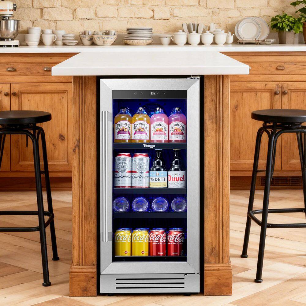 Single Zone 15 in. 80 (12 oz.) Cans Beverage Refrigerator Soda Beer Drink Cooler Built-in/Freestanding 34-54°F price history on PriceWatchPro