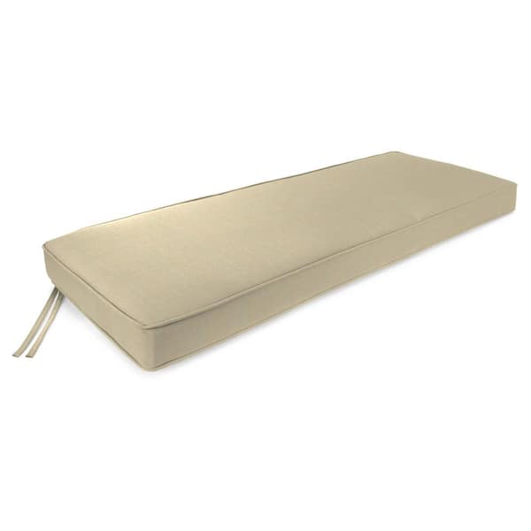 Jordan Manufacturing 47 in. L x 17 in. W x 3 in. T Outdoor Bench Cushion in Canvas Pebble