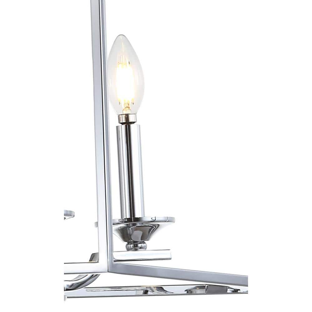 Chrome 14.5" 3-Light LED Pendant with Drum Shade