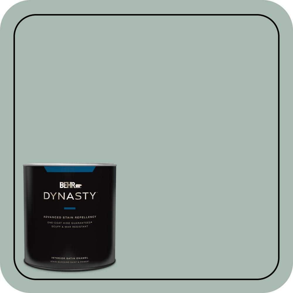 1 qt. #BXC-85 Quiet Teal Satin Enamel Interior Stain-Blocking Paint and Primer price history on PriceWatchPro