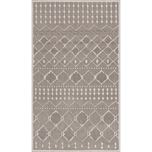 Maverick Textured Moroccan Beige Doormat 1 ft. 9 in. x 2 ft. 10 in. Indoor Bath Mat