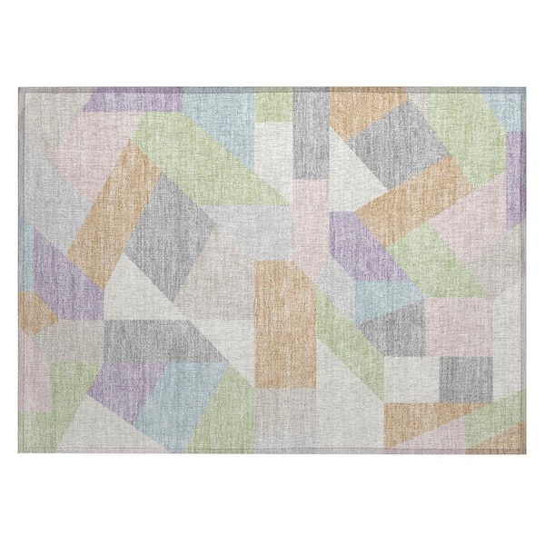 Chantille Machine Washable Indoor/Outdoor Abstract ACN2893 Mint 2 ft. x 3 ft. Accent Rug