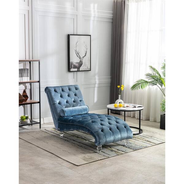 light blue chaise lounge