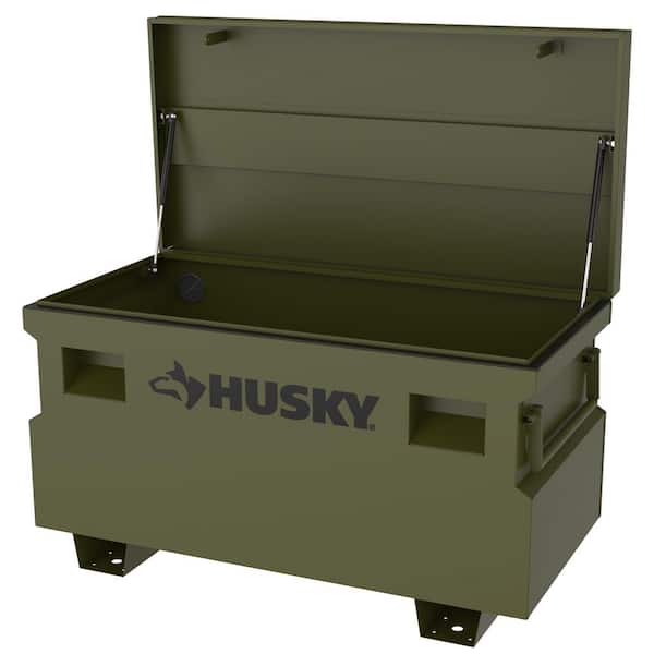 48 in. W x 24 in. D x 27.6 in. H Matte Army Green Steel Jobsite Box