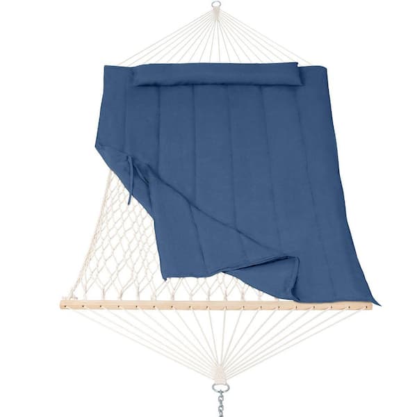 10-15 ft. Portable Hammock With Detachable Pad and Pillow, Dark Blue