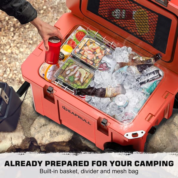 futhork Red 55 qt. Portable Chest Cooler, Leak-Proof Outdoor