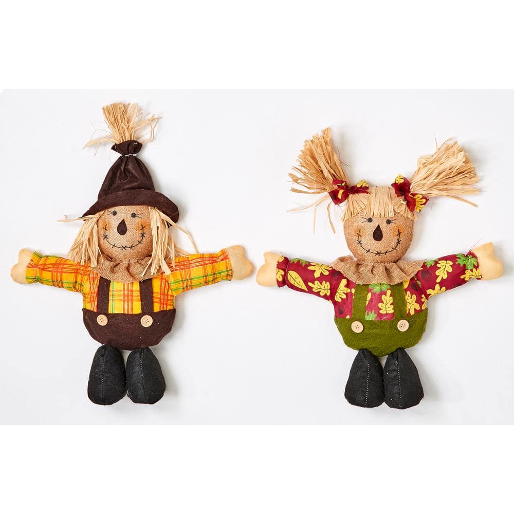 16 in. Short Leg Standing Scarecrow (Set of 2)