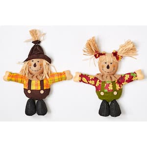 16 in. Short Leg Standing Scarecrow (Set of 2) 2236 - The Home Depot