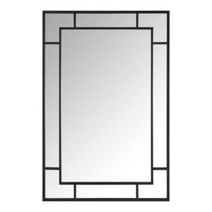 Medium Rectangle Black Classic Accent Mirror (36 in. H x 24 in. W)