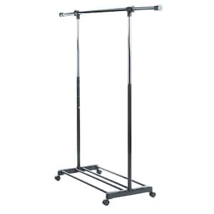 Silver Steel Clothes Rack 36.25 in. W x 68 in. H