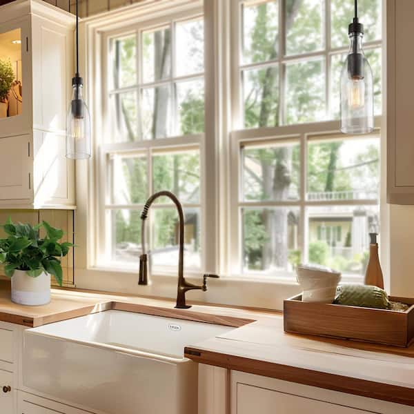 Vino Mini Pendant Light 1-Light Modern Glass Pendant Light with Dark Bronze Metal Finish and Glass Bottle Design