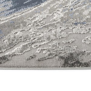 Global Altitude Blue 5 ft. x 7 ft. Abstract Area Rug