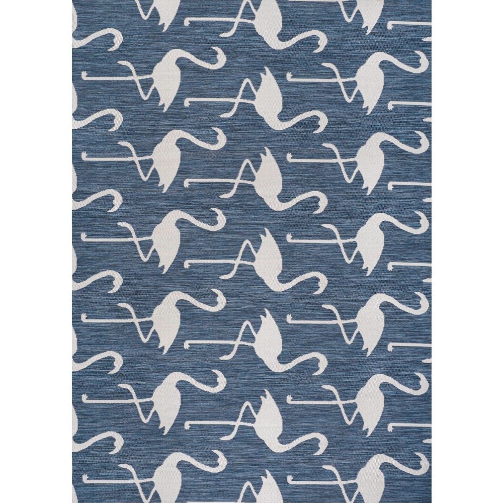 JONATHAN Y Liana Casual Coastal Flamingos 2-Tone Navy/White 8 ft. x 10 ...